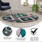 Flash Furniture Turquoise 5' x 5' Round Modern Geometric Area Rug OK-HCF-7146ATUR-5R-TUR-GG - alternate 2
